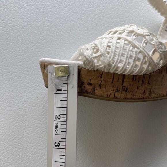 Jellypop Gabrielle Women Cork Wedge Heel Sandals 8.5M White Comfort Fit BohoChic - Picture 11 of 11